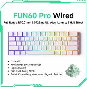 Teclado Mecánico para Juegos AKKO FUN60 Pro con Efecto Hall Magnético OEM, Frecuencia de Informe de 8K, 61 Teclas, USB-C, ARGB Programable, Intercambiable en Caliente - Product Image 4