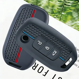 Étui de clé de voiture en silicone souple de qualité supérieure pour Renault Kwid 2023 Trafic Clio Kadjar Clio 5 Captur Arkana Sandero Stepway Logan <span class=keywords><strong>Twingo</strong></span> - Product Image 2