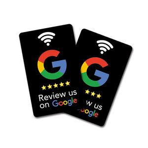 Prix d'usine personnalisé PVC sans contact NFC impression Logo QR Code <span class=keywords><strong>Google</strong></span> carte d'examen - Product Image 5