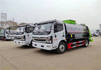 Camion benne arrière manuel diesel professionnel de 8 mètres cubes pour déchets de cuisine, Dongfeng 4X2 4WD, véhicule de collecte des déchets alimentaires