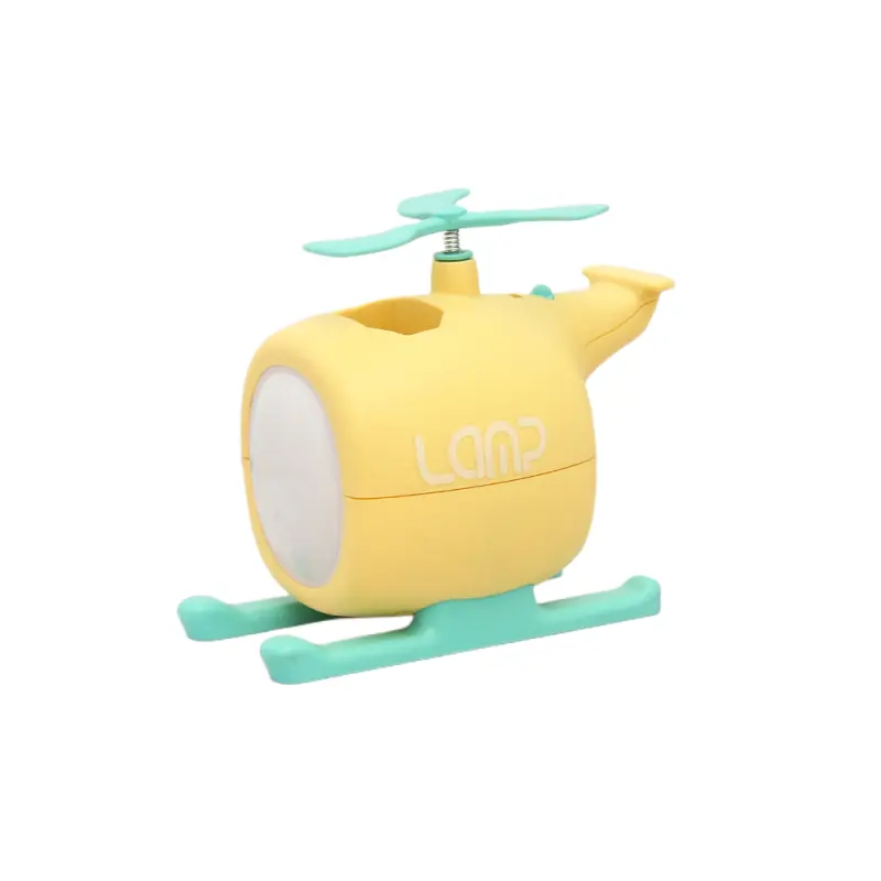 Gifts for children propeller helicopter Led table lamp Pen holder mobile phone holder dimmable night reading light