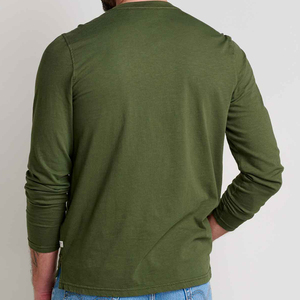 Long Sleeve <strong>Henley</strong> Shirt for Men Bamboo Cotton <strong>Tshirts</strong> Organic Jersey Men's T-shirts Eco Friendly <strong>Henley</strong> <strong>Tshirt</strong> for Men - Product Image 4
