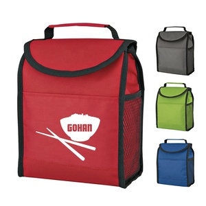Vendita calda per bambini borsa frigo per pranzo con manico in tessuto Non tessuto refrigeratore isolato per Picnic Camping lettera 'ghiaccio' Design cibo da asporto - Product Image 6