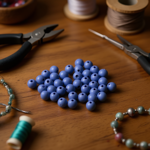 ILAN Abalorios Perline monocolore da 8 mm 80 pezzi per la creazione di gioielli - Product Image 3