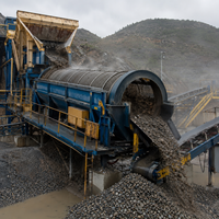 Machine de criblage de sable et de gravier avec moteur vibrant latéral |   Équipement de criblage rotatif pour l'exploitation minière en carrière