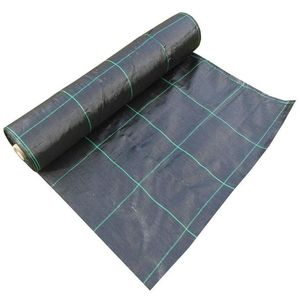 Rollo de <span class=keywords><strong>tela</strong></span> UV de estabilización Cubierta de suelo agrícola Planta de <span class=keywords><strong>vivero</strong></span> Membrana de control de malezas Tapete de malezas tejido de PP negro - Product Image 5