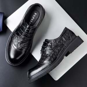 Chaussures Derby sur mesure haut de gamme, dessus en cuir de mouton de qualité supérieure, fermeture à lacets, antidérapantes, chaussures formelles pour homme, pour mariage, affaires, automne - Product Image 3