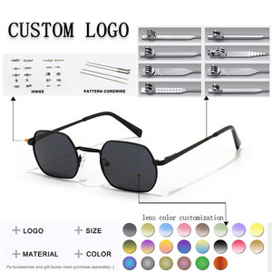 Gafas de Sol Rectangulares Unisex con Marco Metálico, Lentes Verdes, Protección UV400, Protección Solar para Adultos - Product Image 2