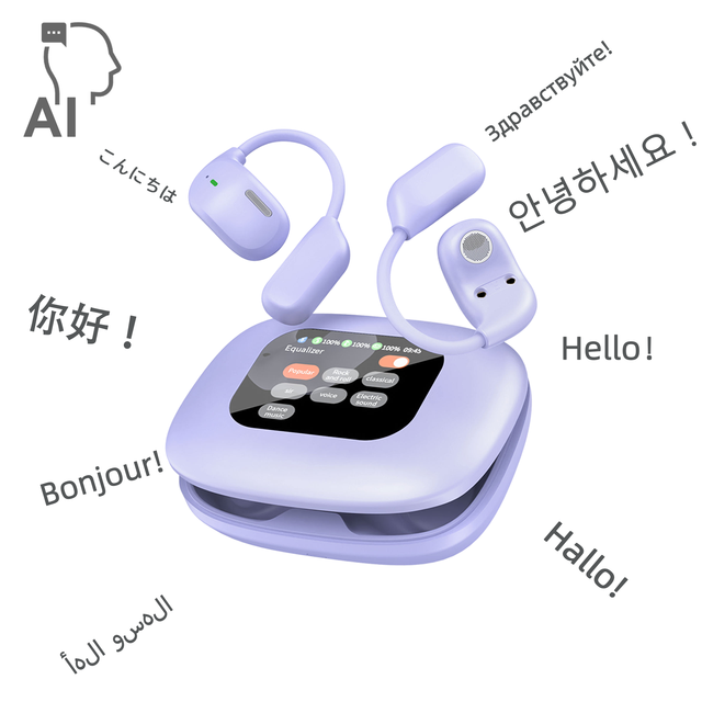 Open Ear Ai Translation Wireless Blue-tooth Wireless Earbuds Multilingual Languages Ai Earbud Ai