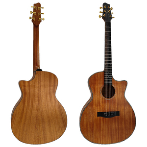 <span class=keywords><strong>Guitare</strong></span> semi-<span class=keywords><strong>acoustique</strong></span> personnalisable 41'' avec table en épicéa massif, dos et éclisses en acajou, 6 cordes, finition brillante - Product Image 1