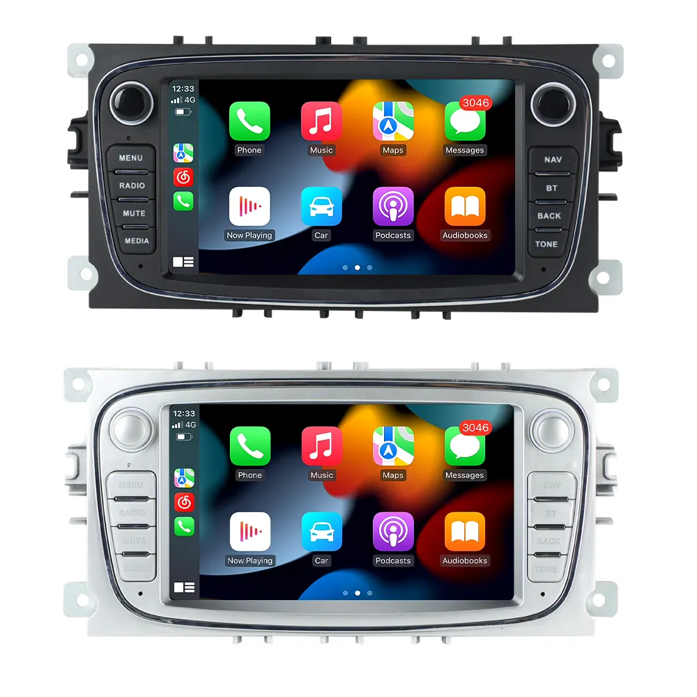MEKEDE Android Radio del coche para Ford Focus 2 Mondeo S C Max Kuga Fiesta fusión GPS de navegación Multimedia reproductor estéreo doble Din