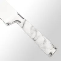 حار بيع خشبية كتل مخصص شعار فولاذ مقاوم للصدأ سكاكين المطبخ الرخام مقبض مجموعة سكاكين