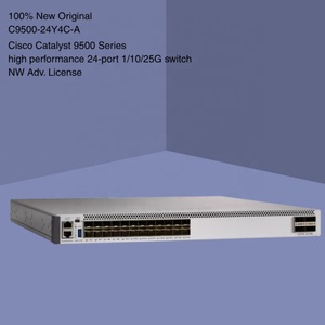 สวิตช์รวมสายเคเบิลรุ่นใหม่ C9500-24Y4C-A สำหรับ Catalyst 24 พอร์ต 10G SFP+ 4 พอร์ต 100G QSFP28 พร้อม SNMP และ QoS - Product Image 1