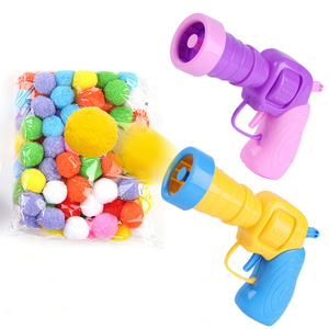 Bunnyhi WJ003 giocattolo di addestramento per animali domestici giocattolo divertente per <span class=keywords><strong>gatti</strong></span> Mini lanciatore di tiro <span class=keywords><strong>giochi</strong></span> di pistola colorati Stretch Plush Ball gatto pistola giocattolo - Product Image 1