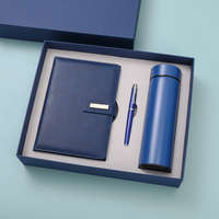 Ensemble carnet et stylo A5 personnalisable de haute qualité, cadeaux promotionnels exquis pour entreprises, journal en cuir noir pour hommes