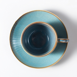 Vajilla Irrompible <span class=keywords><strong>de</strong></span> Estilo Árabe Antiguo, <span class=keywords><strong>Tazas</strong></span> <span class=keywords><strong>de</strong></span> Café <span class=keywords><strong>de</strong></span> Cerámica Transparente para <span class=keywords><strong>Té</strong></span>, Capuchino y Espresso con Plato y Logotipo - Product Image 3