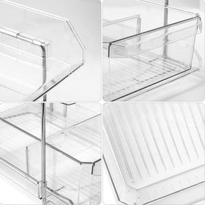 Organisateur de cuisine à deux niveaux multifonctionnel avec tiroirs coulissants, séparateurs empilables en plastique, bienvenue - Product Image 5
