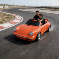 Nuevo Go Kart Eléctrico Retro de 2500W 72V40Ah con Batería de Litio de Grado Automotriz, Motor Potente, Velocidad de 80km/h, Capacidad de Carga de 200kg