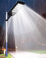Lampu Jalan tenaga surya 3000W 800000lm, lampu tempat parkir LED Sensor gerakan tahan air luar ruangan dengan Remote untuk halaman di luar