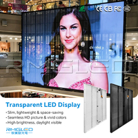 Écran LED transparent RMG P3.91/7.81 pour vitrine, intérieur/extérieur, pour les magasins et les bars en face de la rue
