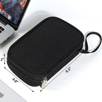 Bolsa para Dispositivos Electrónicos con Logotipo Personalizado, Doble Capa, con Correa de Mano, para Viajes de Negocios y Actividades al Aire Libre