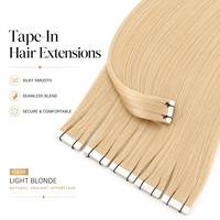 Extensions de cheveux brésiliennes à bandes adhésives, tissage de cheveux Remy 50g, invisibles, sans couture, cuticules alignées, cheveux vierges naturels, qualité usine