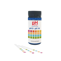 Tiras Reactivas de pH de Alta Sensibilidad 0-14, Papel Reactivo de pH Rápido y Preciso para Pruebas de Líquidos, 100 Tiras
