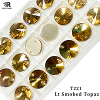 Strass à coudre en vrac de haute qualité, 2 grades, couleur Mocha, à dos plat, qui brillent dans le noir, sans nickel, non-gymnastique, décorations en verre K9