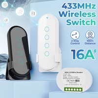 Nouveau EV1527 Code 4gang bouton tactile blanc RF433MHz interrupteur à distance sans fil pour maison intelligente