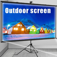 Écran de projection motorisé électrique Everycom 72 pouces 84 pouces 100 pouces 16:9 HD LED pour home cinéma, tissu blanc mat