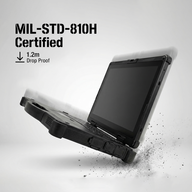 Rugged Notebook BDS GPS MIL-STD-810H IP65 Dustproof 15.6inch I7 16GB RAM 512GB SSD for Survey MIL-STD-810H Certi