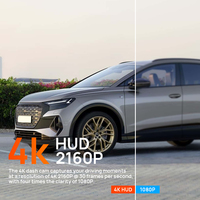Caméra embarquée intégrée Holroadx OEM 4K pour Audi Q4 E-tron 2022-2024, double objectif, vision nocturne 170°, Wi-Fi intégré, application