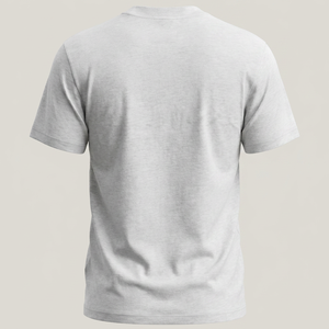 เสื้อยืดแขนสั้นสีเทาสำหรับผู้ชาย Custom Essentials โลโก้ยางนูน สไตล์ไฮสตรีท คอกลม ทรงปกติ ผ้าฝ้าย 100% ปรับแต่งได้ - Product Image 1
