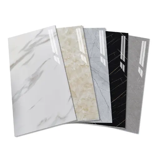 New Marble Panel Tiles Stripped Aluminum foil Paper Waterproof Moisture-proof Interior Decoration Walls PVC factory