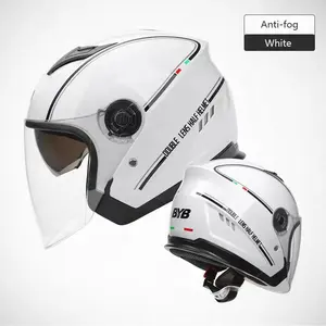 OEM Byb elektrikli bisiklet çift Lens kask motosiklet bisiklet kazasında motosiklet 3/4 açık yüz kask