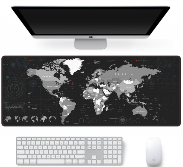 Large Gaming Mouse Pad with Non-Slip Rubber Base Professional Mouse Pad & Computer Game Mouse Mat 35.4x15.7x0.1IN 90 * 40 Map
