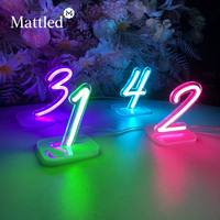 Letrero LED de Neón con Número de Cumpleaños del 1 al 9, Luz Acrílica Regulable, Alimentación por USB, Entrega Rápida para Fiestas de Cumpleaños y Fondos de Boda