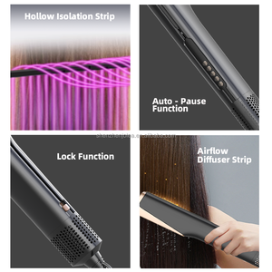 Signe personnalisé 1400W nouveau lisseur de cheveux utilise l'air chaud au lieu de plaques de métal avec verrouillage de sécurité pour un séchage et un lissage rapides - Product Image 6