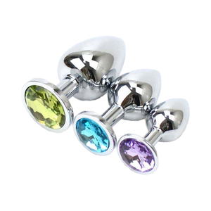 Großer Massiver Edelstahl-<span class=keywords><strong>Aluminium</strong></span>-Legierung Wasserdichter Analplug Erotikspielzeug Kristallschmuck für Männer und Frauen - Product Image 4