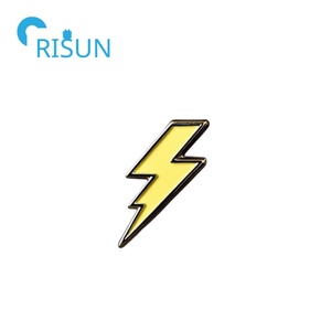 Fabricación personalizada Ziggy Pin de solapa insignia Metal <span class=keywords><strong>Bolt</strong></span> Logo Lightning Pin broche personalizado Lightning <span class=keywords><strong>Bolt</strong></span> esmalte Pin insignia - Product Image 2