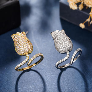 A130 Anello Romantico in Oro Bianco con Diamante Taglio Brillante Rotondo Colore D Naturale Gioiello di Fidanzamento per Donna - Product Image 3