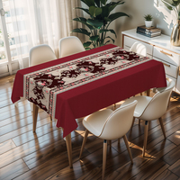 Nappe de mariage tissée sur mesure RNPT, carrée, avec support en PU, résistante aux taches, imperméable et anti-huile, facile à nettoyer