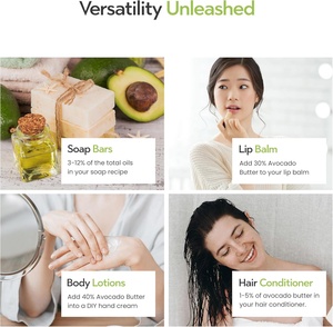 Manteca de <span class=keywords><strong>Aguacate</strong></span> Pura Natural Sin Refinar para el Cuidado de la Piel, Hidratación Profunda, Antienvejecimiento, Estrías, Base Cosmética, Venta al Por Mayor - Product Image 3