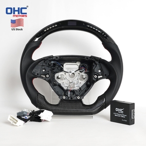 <span class=keywords><strong>Volante</strong></span> Inteligente de Fibra de Carbono Real con LED en Stock en EE. UU. <span class=keywords><strong>para</strong></span> <span class=keywords><strong>Chevy</strong></span> Chevrolet Camaro SS 2016-2024, <span class=keywords><strong>Volante</strong></span> Completamente de Cuero - Product Image 1