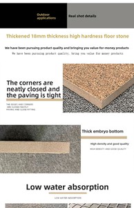 Piedras de Pavimento de Cerámica Ecológicas <span class=keywords><strong>Wow</strong></span> para Patios Rurales Exteriores - Baldosas de Cerámica de Cuarzo con Superficie Mate de 12/18 mm de Espesor - Product Image 2