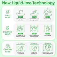 Bandes de détergent à lessive plante détergent à lessive feuilles écologiques lavage vêtements feuille enveloppe emballage