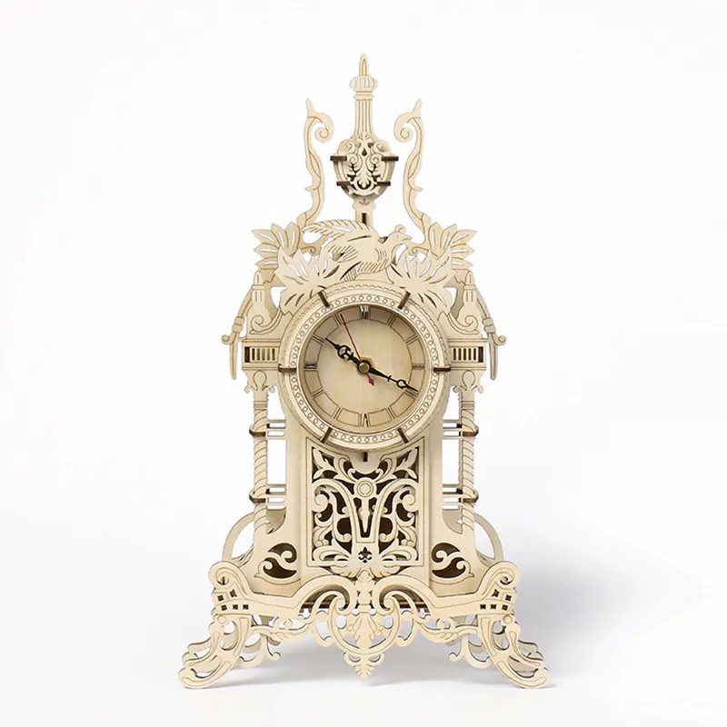 創造的な装飾品大人マニュアル木製時計モデルセット子供Diyハンドアセンブリ特別な振り子時計形状パズル3Dジグソーパズル