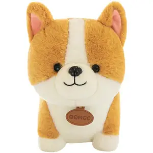 Lindo Corgi peluche perro almohada peluche Corgi lindo Corgi juguetes de peluche regalo de Navidad decoración de la sala de estar