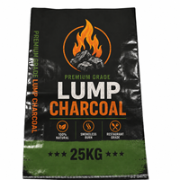Sac tissé en PP laminé BOPP écologique et recyclable, résistant à l'humidité, pour emballage de briquettes de charbon de bois pour barbecue