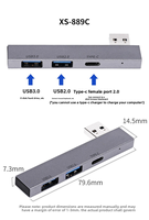 Wholesale OEM Brand Computer ABS Laptop Multi Interface Wireless Splitter Type C Docking Station